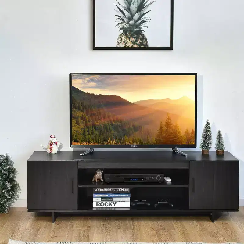 Modern TV Stand Media Entertainment Center for TV's up To 65'' w/Storage Cabinet
