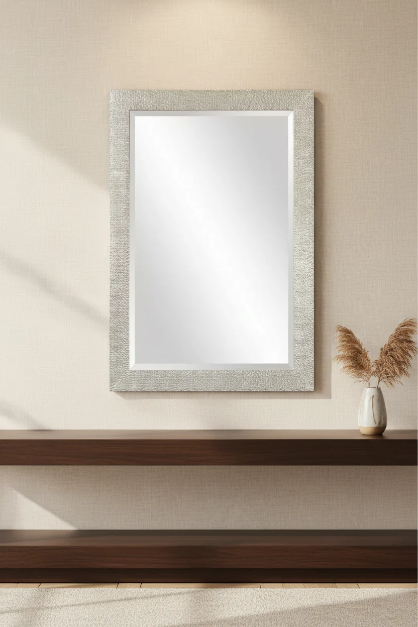 Antiqued Silver Wall Mirror, 29