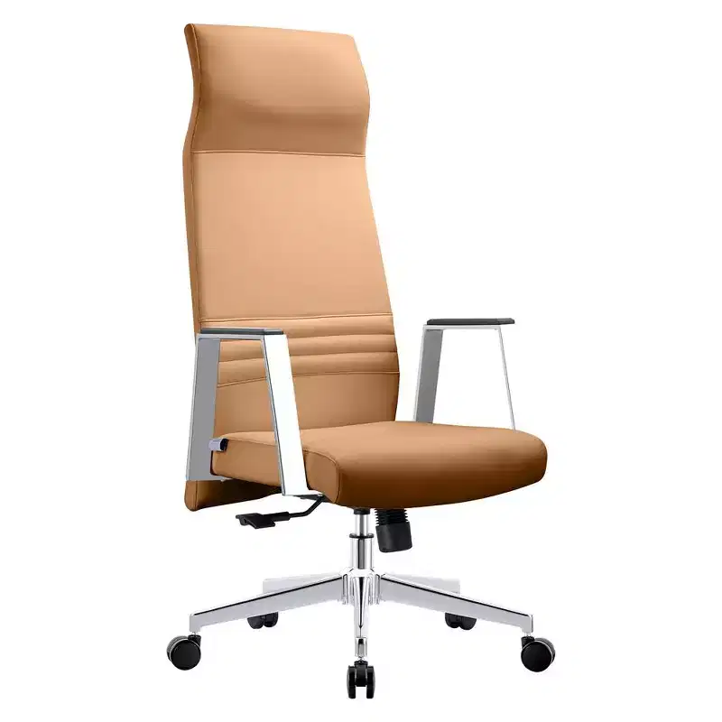 High-Back Ergonomic Leather Office Chair – Swivel & Tilt, Adjustable Executive Desk Chair