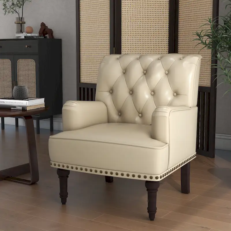 PU Accent Chair Leather Armchair Lounge Chair for Living Room