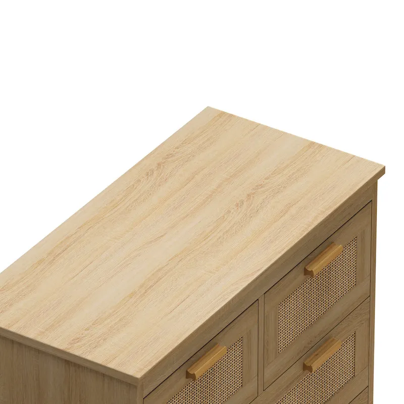 GEITIN 4 Drawers Rattan Cabinet