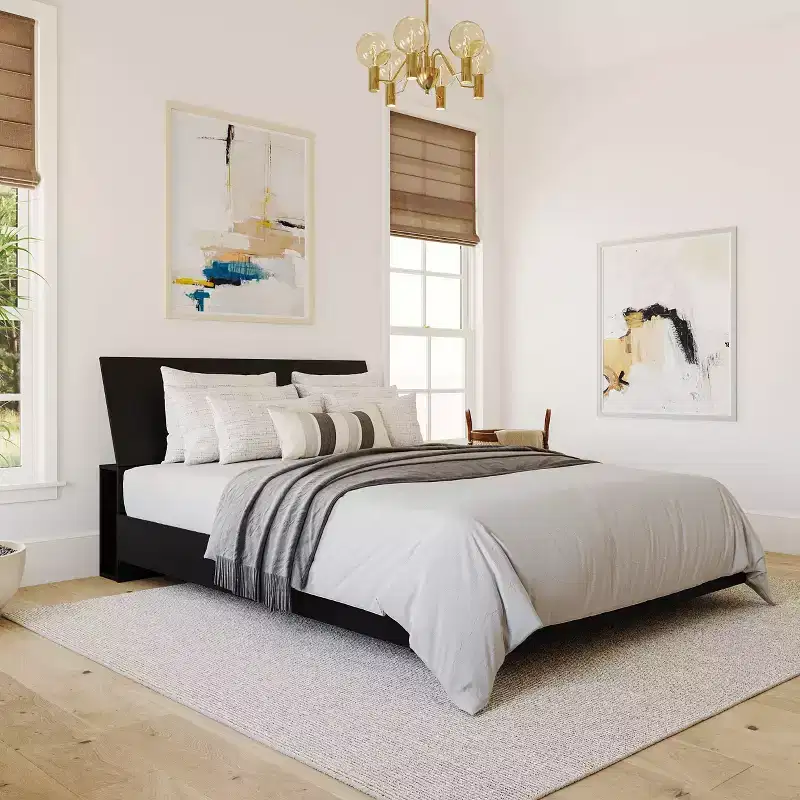 Queen Storage Headboard with Built-In Compartments