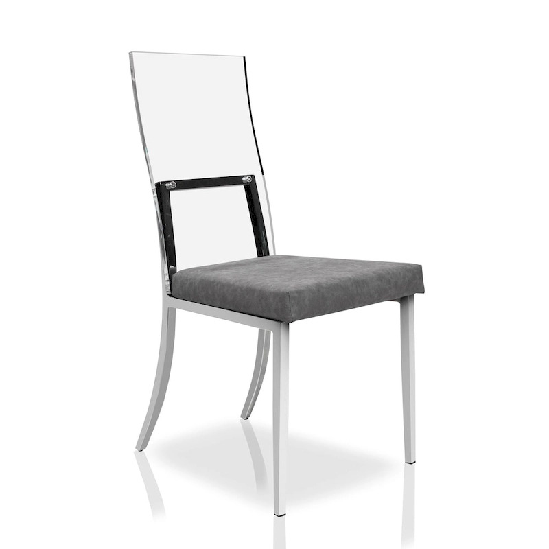 Copper Grove Brusartsi Modern Clear Acrylic Dining Chairs (Set of 2)