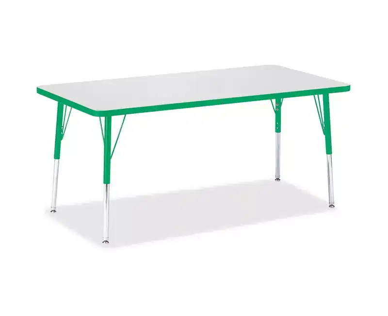 Jonti-Craft Berries Adult Height Color Edge Rectangle Table 30 x 60 in Green