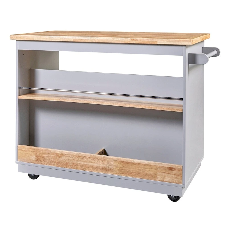 Rolling Kitchen Island Kitchen island Cart Spice Rack Kitchen Cart - 46.00L * 21.70W * 35.62H