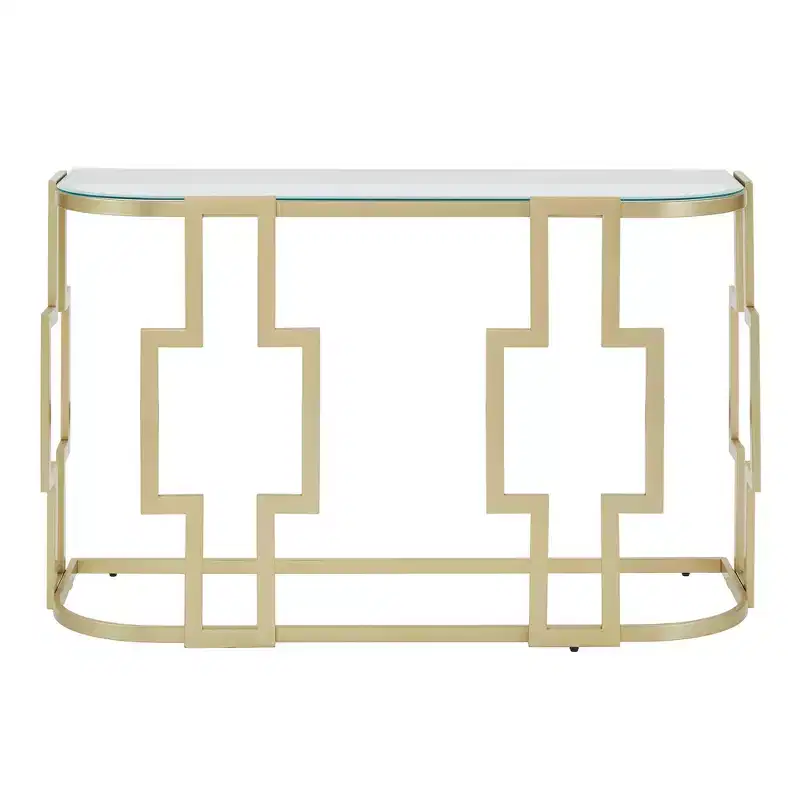 Sparkler 48 Console Table - Matte Gold/Clear - iNSPIRE Q