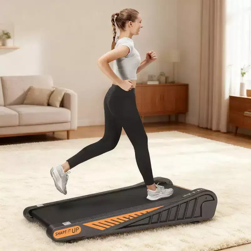 Home Exercise Walking Pad Under Desk Treadmill with 8% Incline, Portable Compact Design for Small Spaces, Quiet Motor for Home & Office Use