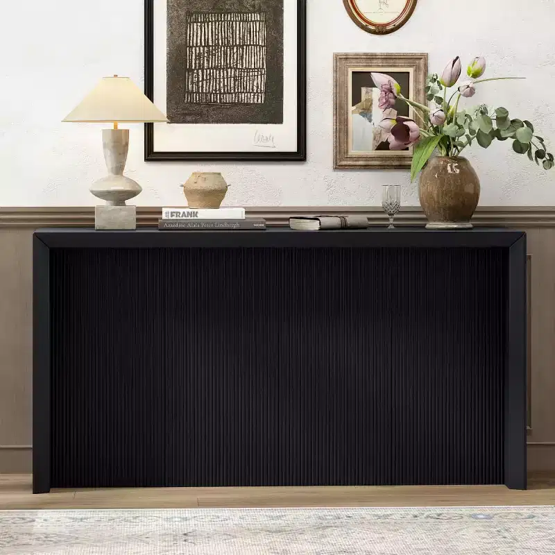 Modern Entryway Console Table with Wavy Design, Accent Table for Hallway, Living Room or Study - Panipeachy