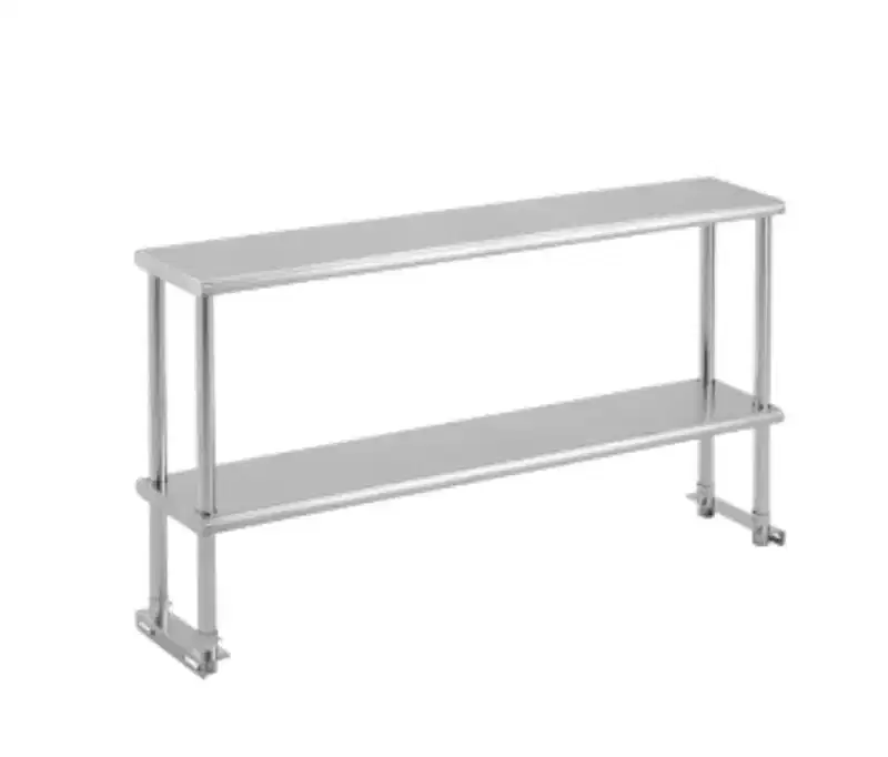 1 PC Stainless Steel Storage Shelf, 2-Tier, 721232inch, Silver, 200KG Top Shelf & 150KG Bottom Shelf Capacity
