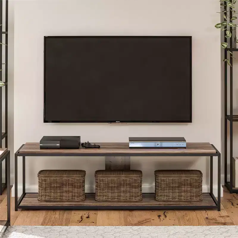 RealRooms Fayette TV Stand for TVs up to 65, Weathered Oak