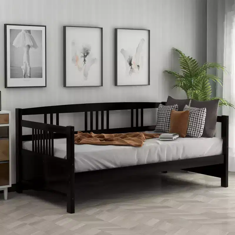 Solid Wood Daybed, Wooden Daybed Frame for Bedroom Living Room Bedroom