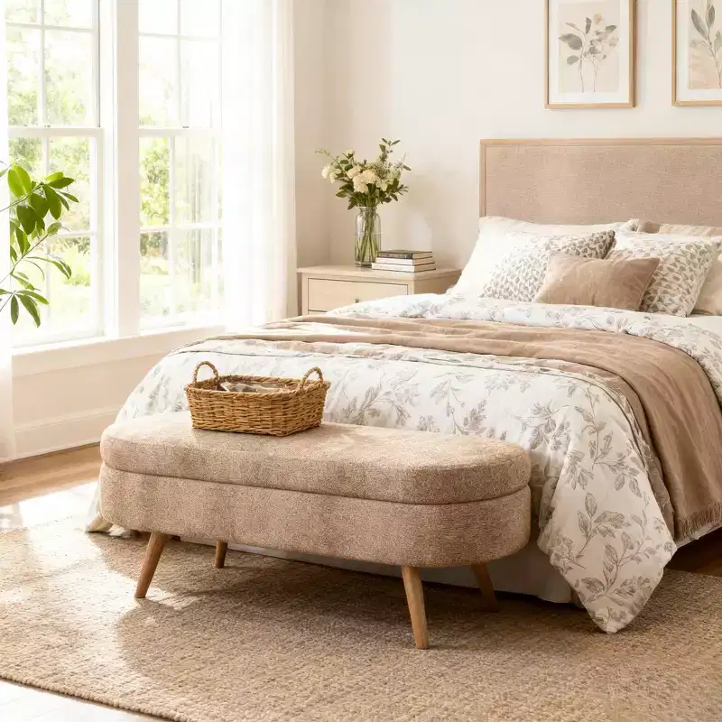 Christopher Knight Home Lvan Multifunctional Wood Storage Faux Shearling Ottoman Bench