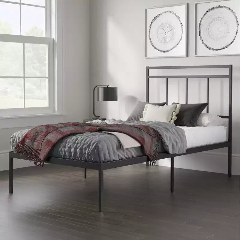 Sauder Cannery Bridge Metal Frame Platform Bed