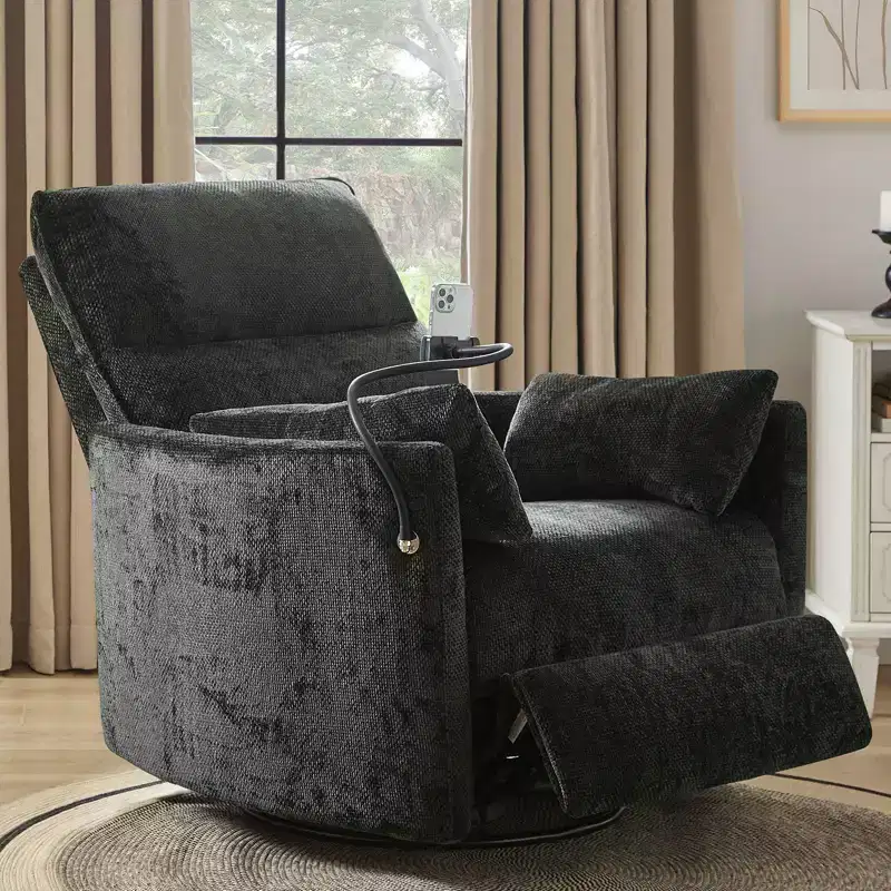 Julius 38 Power Rocking Swivel Nursery Recliner with USB | HULALA HOME