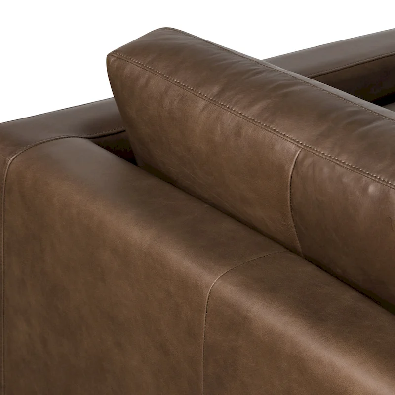 Poly & Bark Napa 104.5 Right-facing Sectional Sofa - Full Grain Genuine Italian Leather