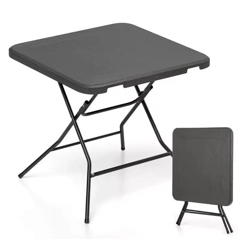 Costway 31.5 Square Folding Table Indoor Outdoor Foldable Plastic Table