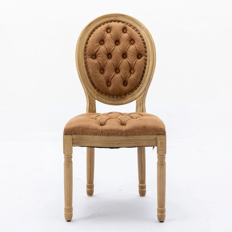 Wood Frame Dining Chair with Nailhead Trim,Set of 2