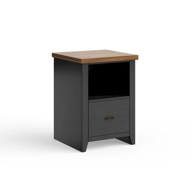 Modern Farmhouse 22 inch 1-drawer file, No Assembly Required, Two-Tone Finish
