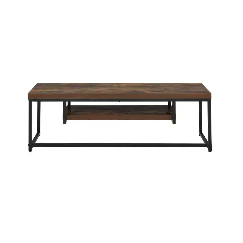 Bob TV Stand for TVs up to 47" Weathered Oak/Black Metal Finish - Acme Furniture