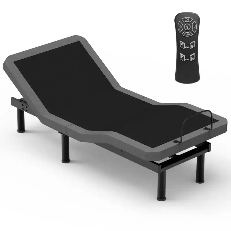 Dyonery Twin XL Size Adjustable Bed Frame with Adjustable leg Height,Separate Head/Foot Lift,Sturdy Metal,0 Gravity/Anti-Snore,Easy Assembly Quiet