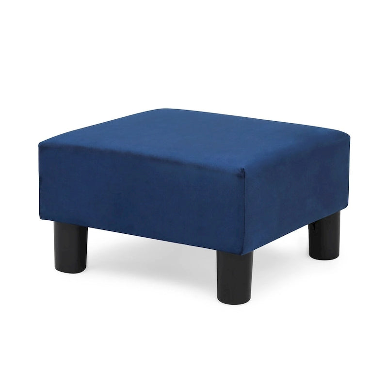 Small Square Footstool Ottoman Modern Fabric Footrest Stool