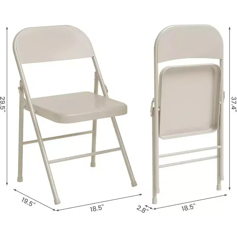 Folding Card Table Set, 3-Piece Folding Square Table and Chairs Set, Modern Square Table for Dining Room, Game Table for Home, Parties, Picnics