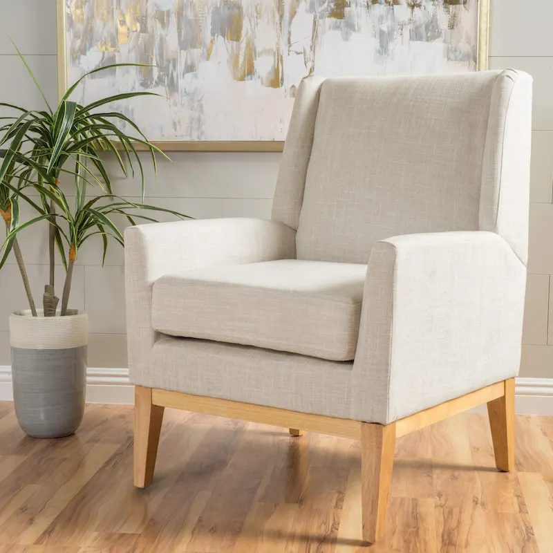 Aurla Mid-century Upholstered Accent Chair by Christopher Knight Home - 27.50 L x 28.50 W x 36.50 H
