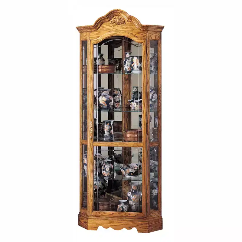 680207 Wilshire Curio Cabinet 680207 Golden Oak