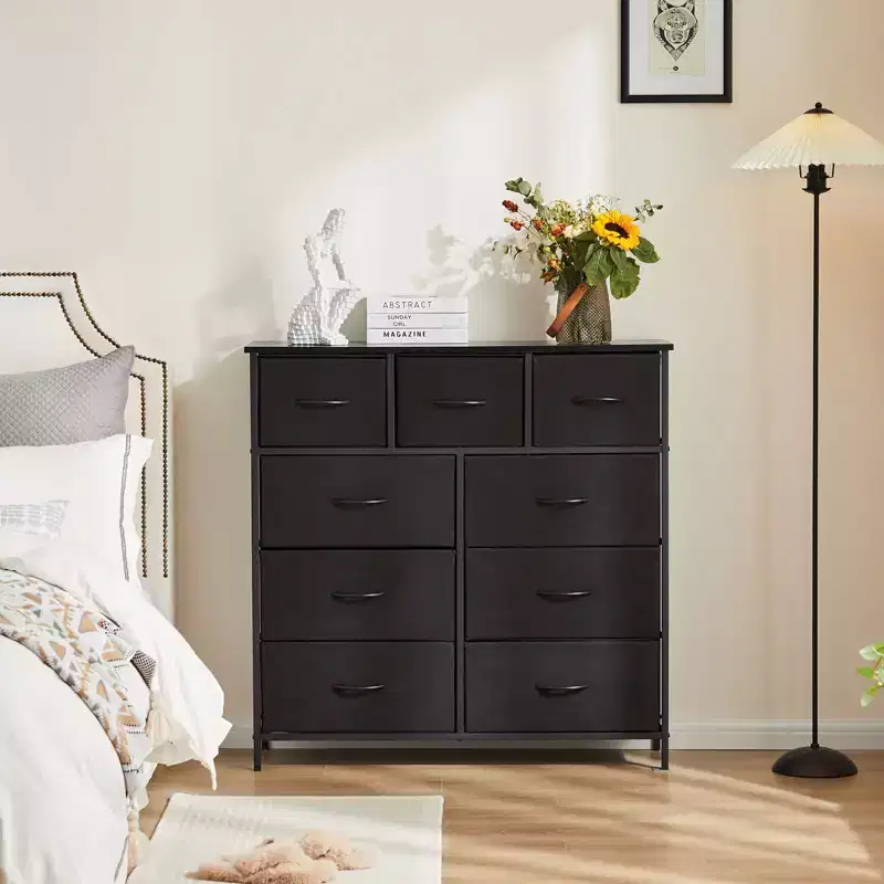 9 Drawer Fabric Storage Dresser Chest