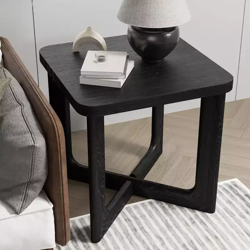 PexFix 24 in. W Square Wood End Table with Round Corners