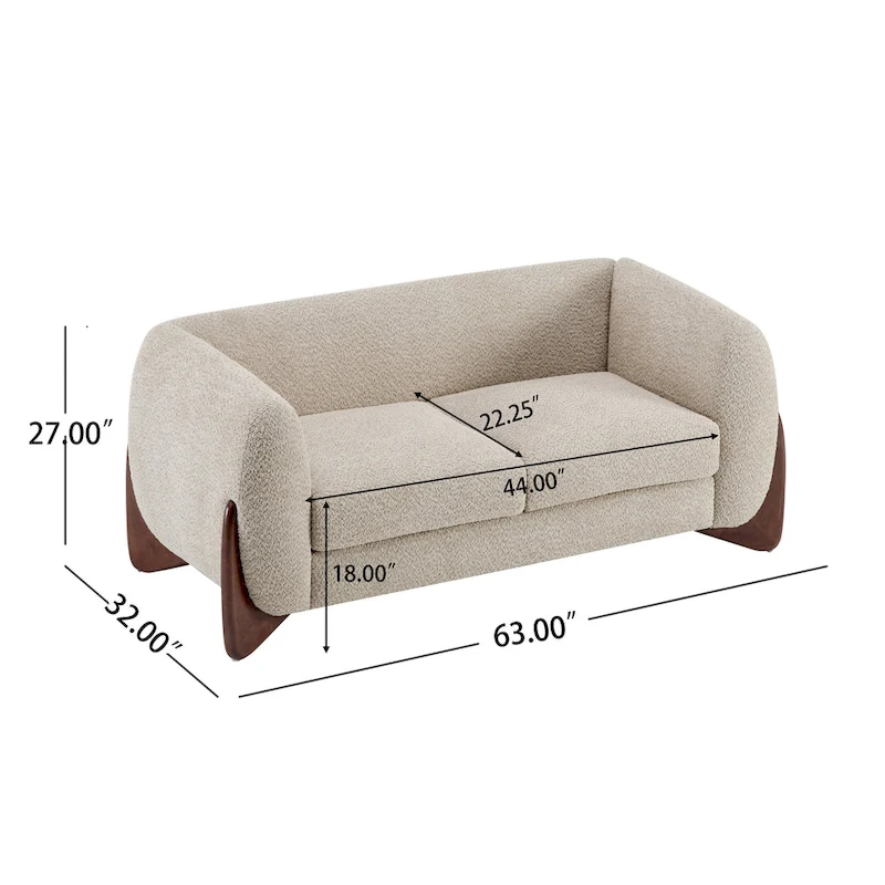 Alma Upholstered Boucle Loveseat by Christopher Knight Home