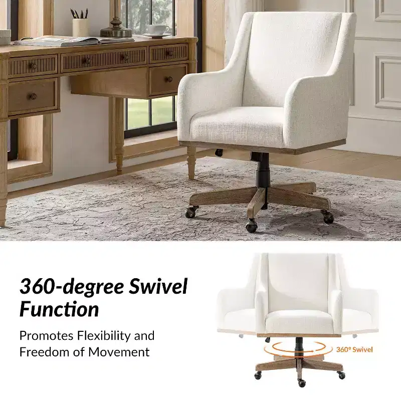 Merry Office Chair with Adjustable Height and Curved Armrests|HULALA HOME