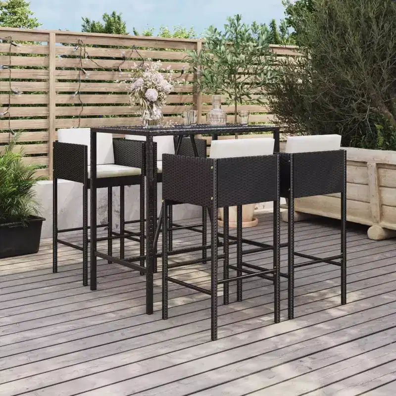 vidaXL Patio Bar Set with Cushions in,,