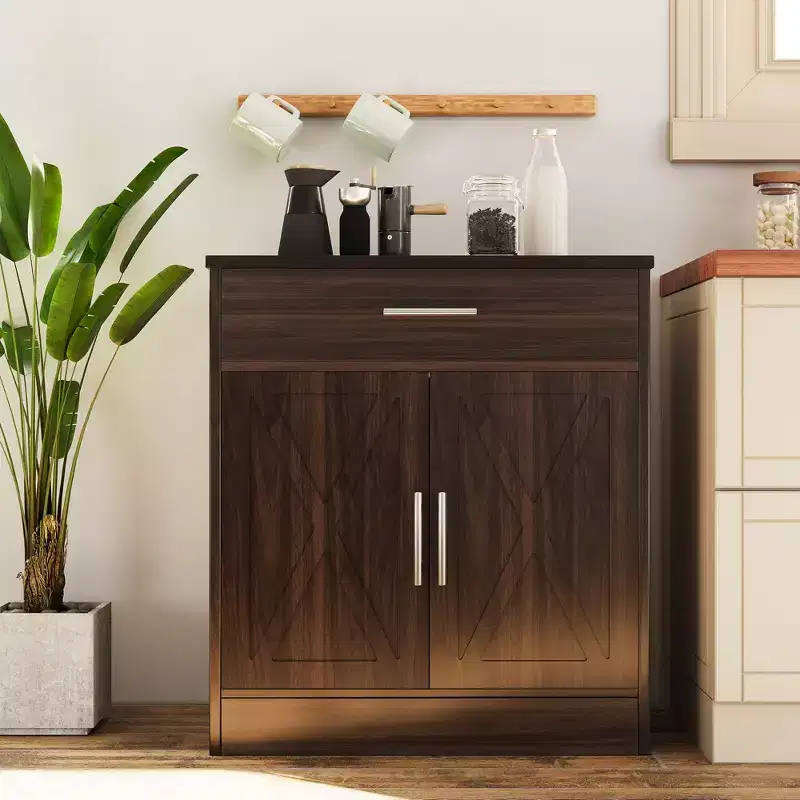 Celebalcony Kitchen Storage Cabinet with Doors Shelves and Drawers,Coffee Bar Cabinet Buffet Sideboard for Dining Room,Living Room