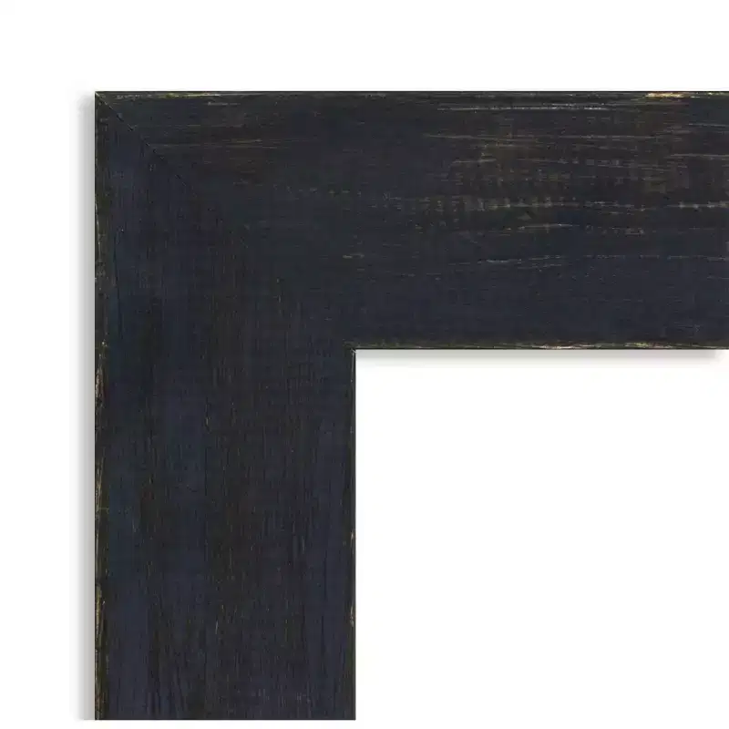 Amanti Art Shiplap Petite Bevel Wood Bathroom Wall Mirror