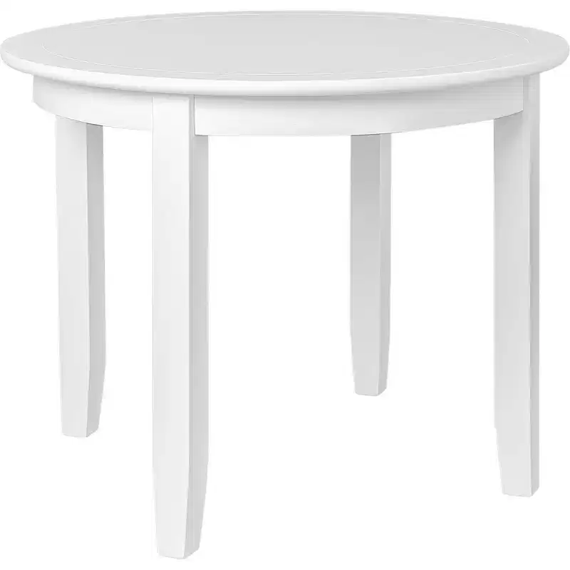 HomeRoots 39 White Solid Wood Round Top Dining Table