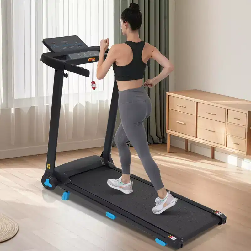 Whisen 3.0HP Quiet Foldable Treadmills, 300 LBS Capacity Home Exercise Equipment Treadmills with Incline, Heart Rate Sensors - Black
