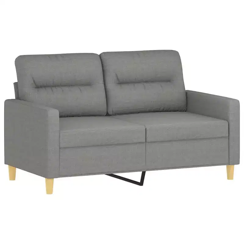 vidaXL 2-seater Sofa Dark Grey Fabric (100% polyester), metal, plywood