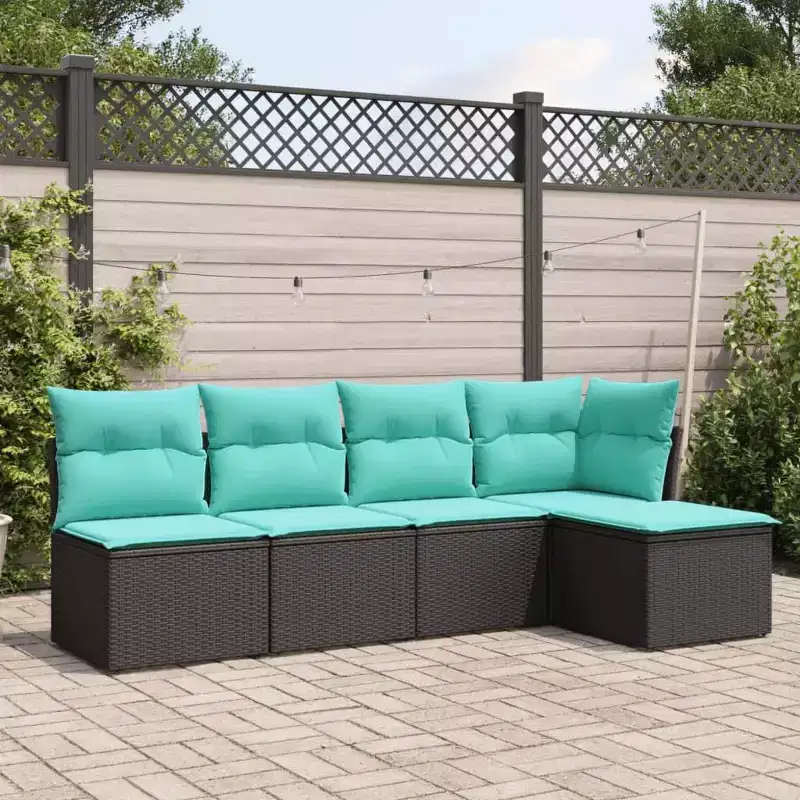 vidaXL Modular Garden Sofa Set with Cushions and Adjustable Design