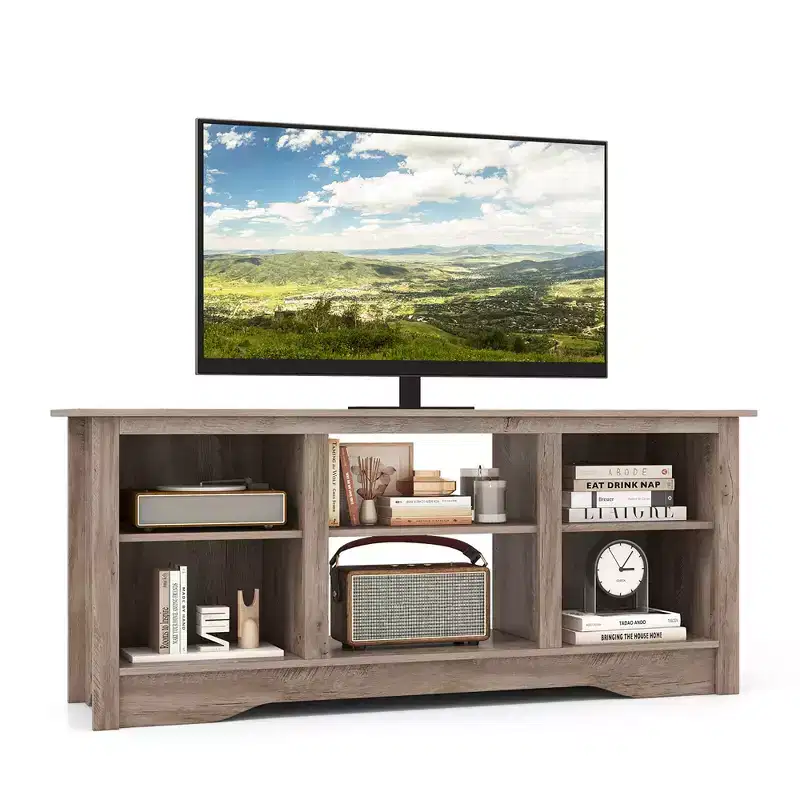 TV Stand Entertainment Center with 3 Adjustable Shelves for 65