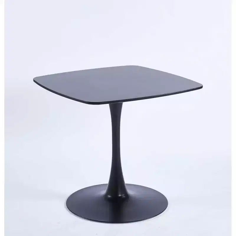 Special Dining Table with MDF Top and Metal Legs, Kitchen Table or Executive Desk, Black Finish