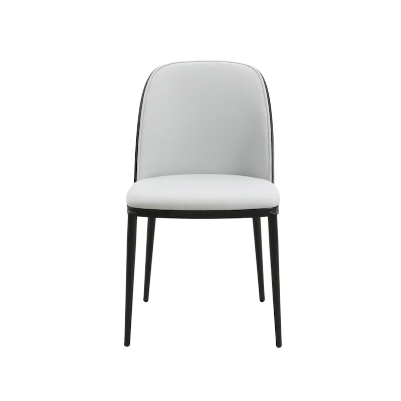 Dining Chair with Upholstered Seat Side Chair with MDF Wood Frame in Steel Set of 4