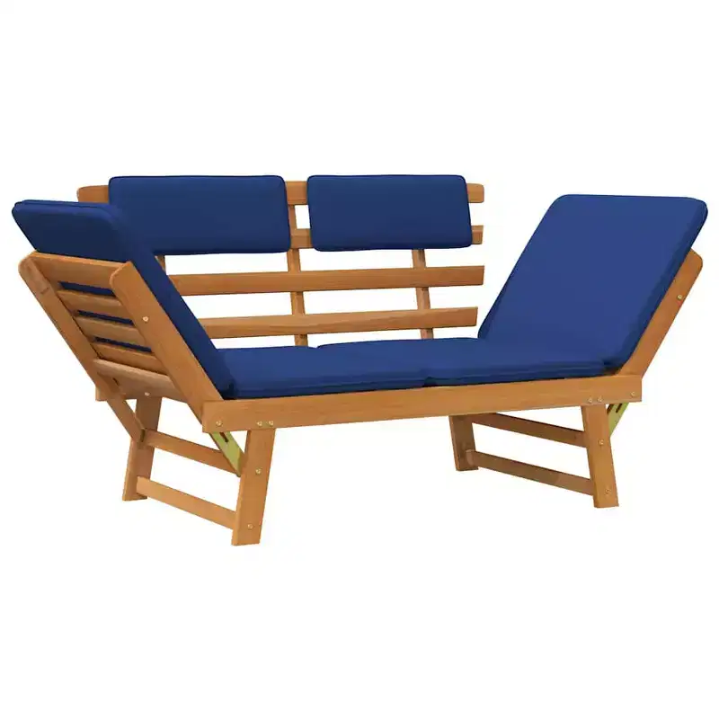 Garden Bench Blue Solid acacia wood 75 in