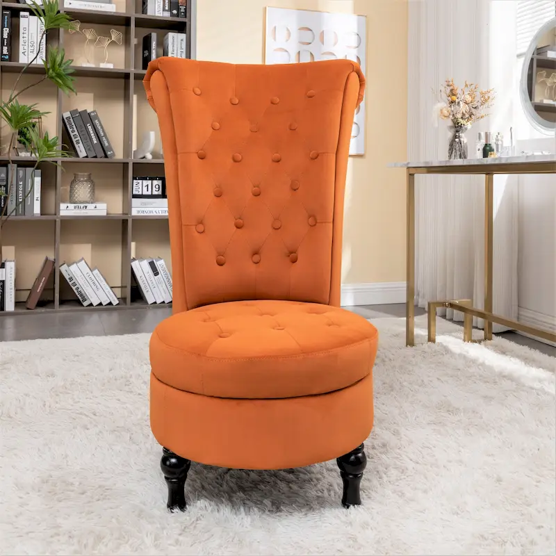 Gosser 20 Wide Velvet High Back Vanity Chair