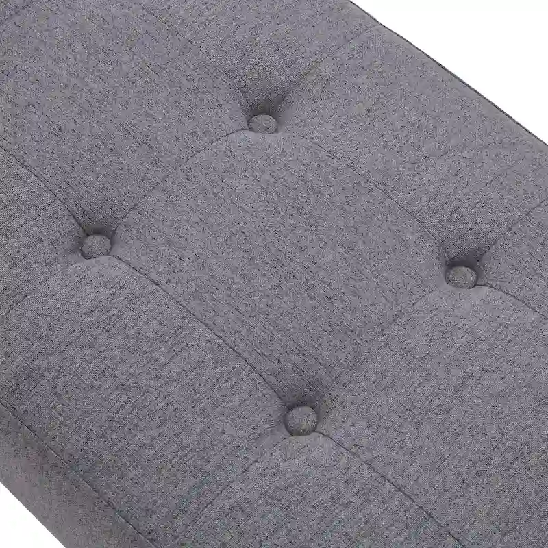 Fabric Entryway Bench Beige/ Grey/ White Upholstered Bench with X-Shaped Legs, 35-inch