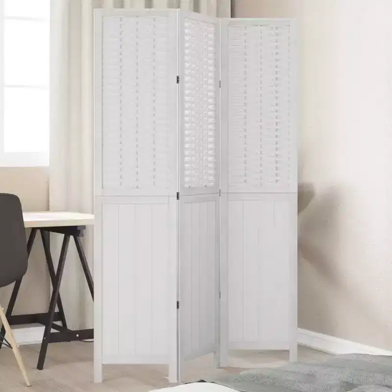 vidaXL Room Divider Privacy Screen Living Room Solid Wood Paulownia