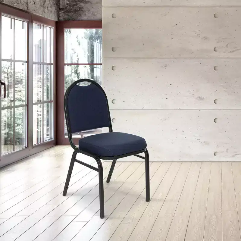 Set of 2 Premium Fabric Upholstered Stackable Chairs, Steel Frame, ANSI Certified