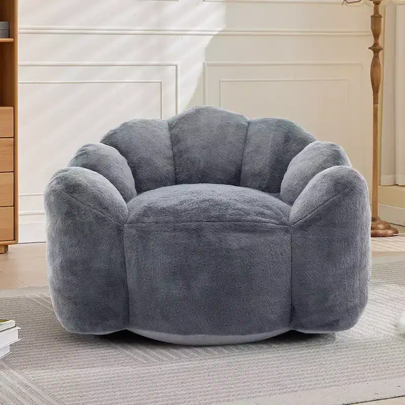 Modern Relax Oversized Plush Sofa Chair with Armrest, Deep Seat Single Sofa for Living Room, Apartment, Guestroom