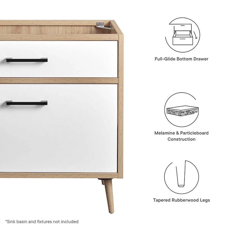 Maverick 36 Bathroom Vanity Cabinet - Sink Basin Not Included