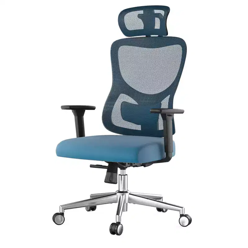 Ergonomic Office Chair, Mesh Desk Chair with Headrest, Adjustable Lumbar Support and Armrests, High Back for Office & Home